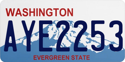WA license plate AYE2253