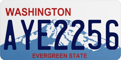 WA license plate AYE2256