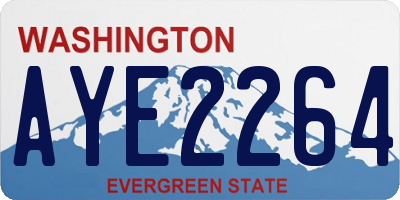 WA license plate AYE2264