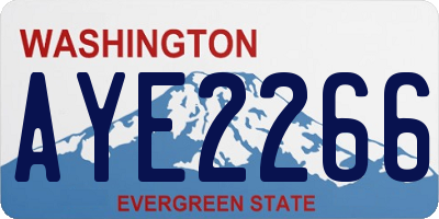 WA license plate AYE2266
