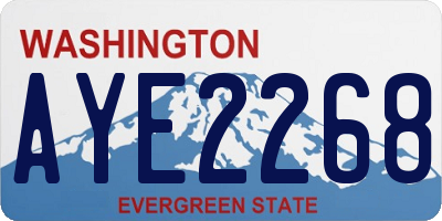 WA license plate AYE2268