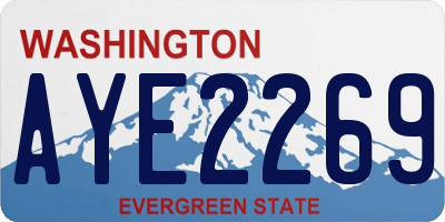 WA license plate AYE2269