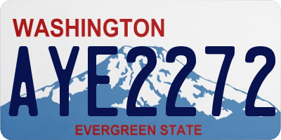 WA license plate AYE2272
