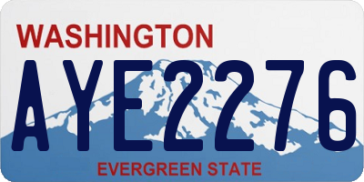 WA license plate AYE2276