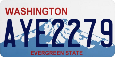 WA license plate AYE2279
