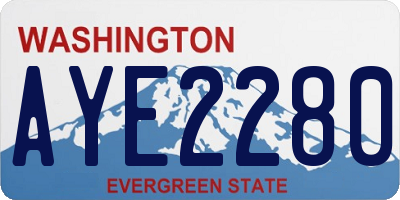 WA license plate AYE2280