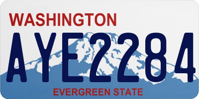 WA license plate AYE2284