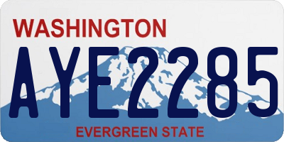 WA license plate AYE2285