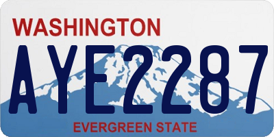 WA license plate AYE2287