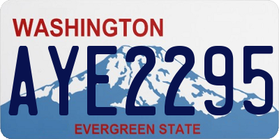 WA license plate AYE2295