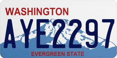 WA license plate AYE2297