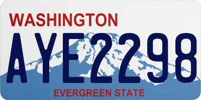 WA license plate AYE2298