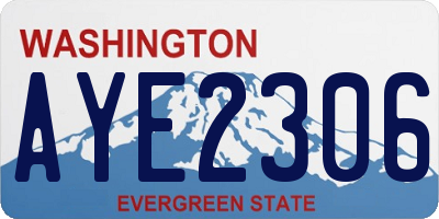 WA license plate AYE2306