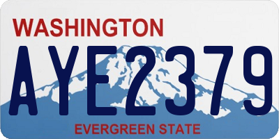 WA license plate AYE2379