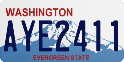 WA license plate AYE2411