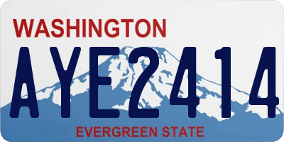 WA license plate AYE2414