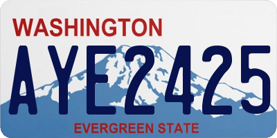 WA license plate AYE2425