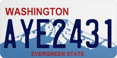 WA license plate AYE2431