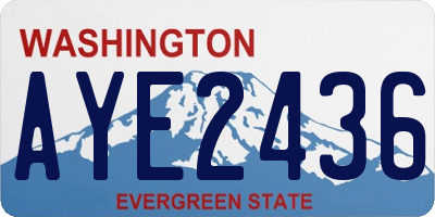WA license plate AYE2436