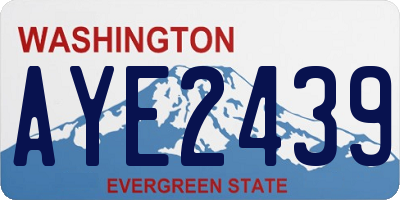 WA license plate AYE2439