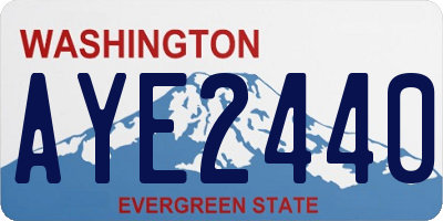 WA license plate AYE2440