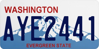 WA license plate AYE2441