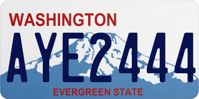 WA license plate AYE2444