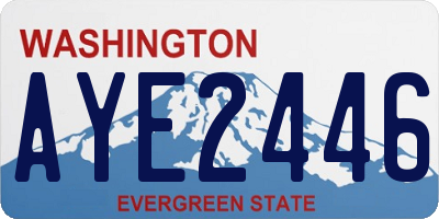 WA license plate AYE2446