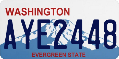 WA license plate AYE2448