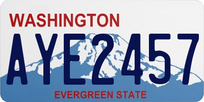 WA license plate AYE2457