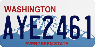 WA license plate AYE2461