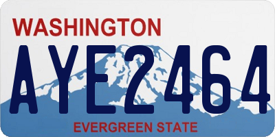 WA license plate AYE2464
