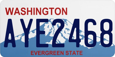 WA license plate AYE2468
