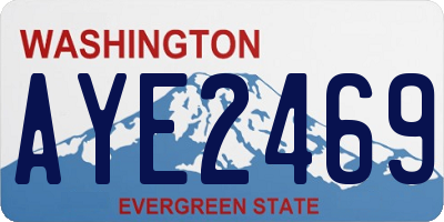 WA license plate AYE2469