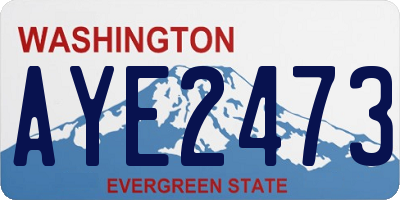 WA license plate AYE2473