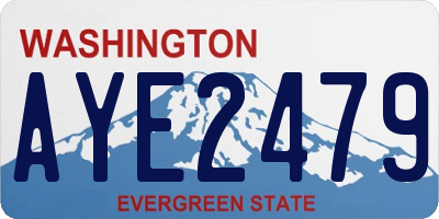 WA license plate AYE2479