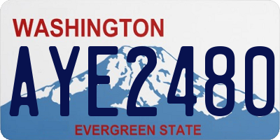 WA license plate AYE2480
