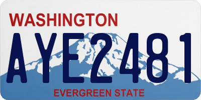 WA license plate AYE2481