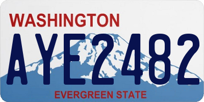 WA license plate AYE2482