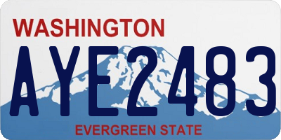 WA license plate AYE2483
