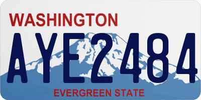 WA license plate AYE2484