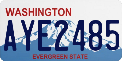 WA license plate AYE2485