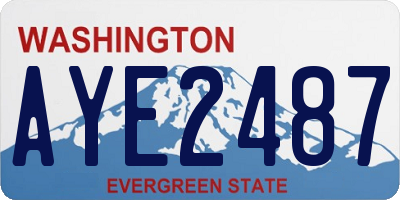 WA license plate AYE2487
