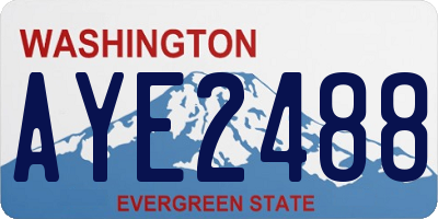 WA license plate AYE2488