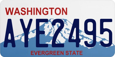 WA license plate AYE2495