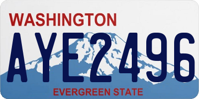 WA license plate AYE2496