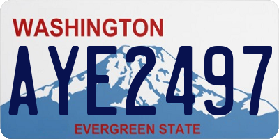 WA license plate AYE2497