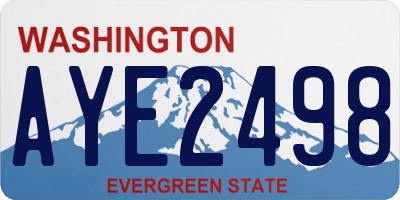 WA license plate AYE2498