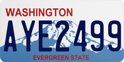 WA license plate AYE2499