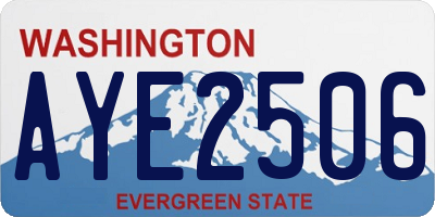 WA license plate AYE2506